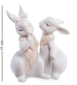 Статуэтка из фарфора Пара белых кроликов