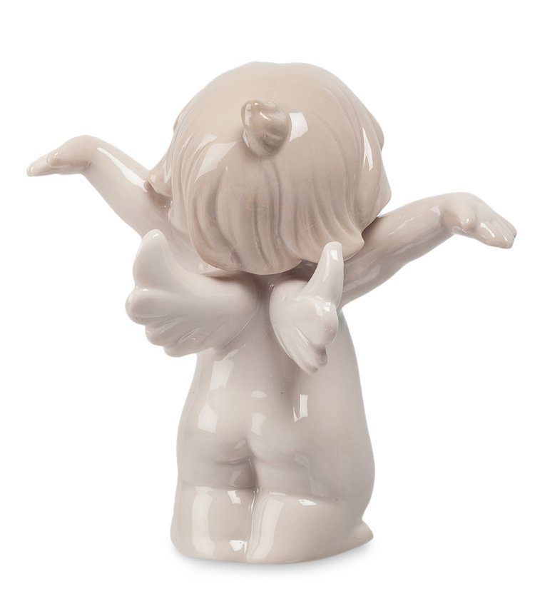 Статуэтка из фарфора Ангелочек-февраль Pavone JP-01/ 2, фотография со спины