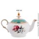 Чайная пара с чайником из фарфора Цветок Неаполя Pavone JK- 25, фотография чайника