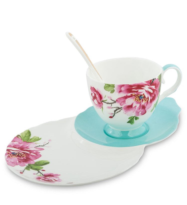 Чайная пара из фарфора Тоскана Pavone JK-182